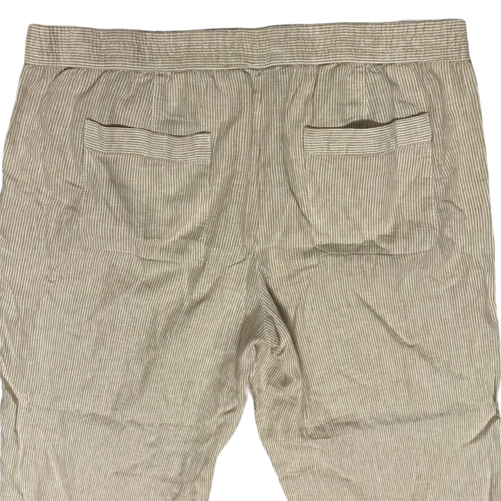 Talbots Striped Linen Drawstring Pants Size 14 - image 7